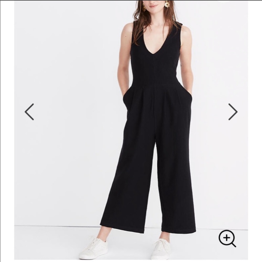 Madewell Texture & Thread Wide Leg Jumpsuit Black